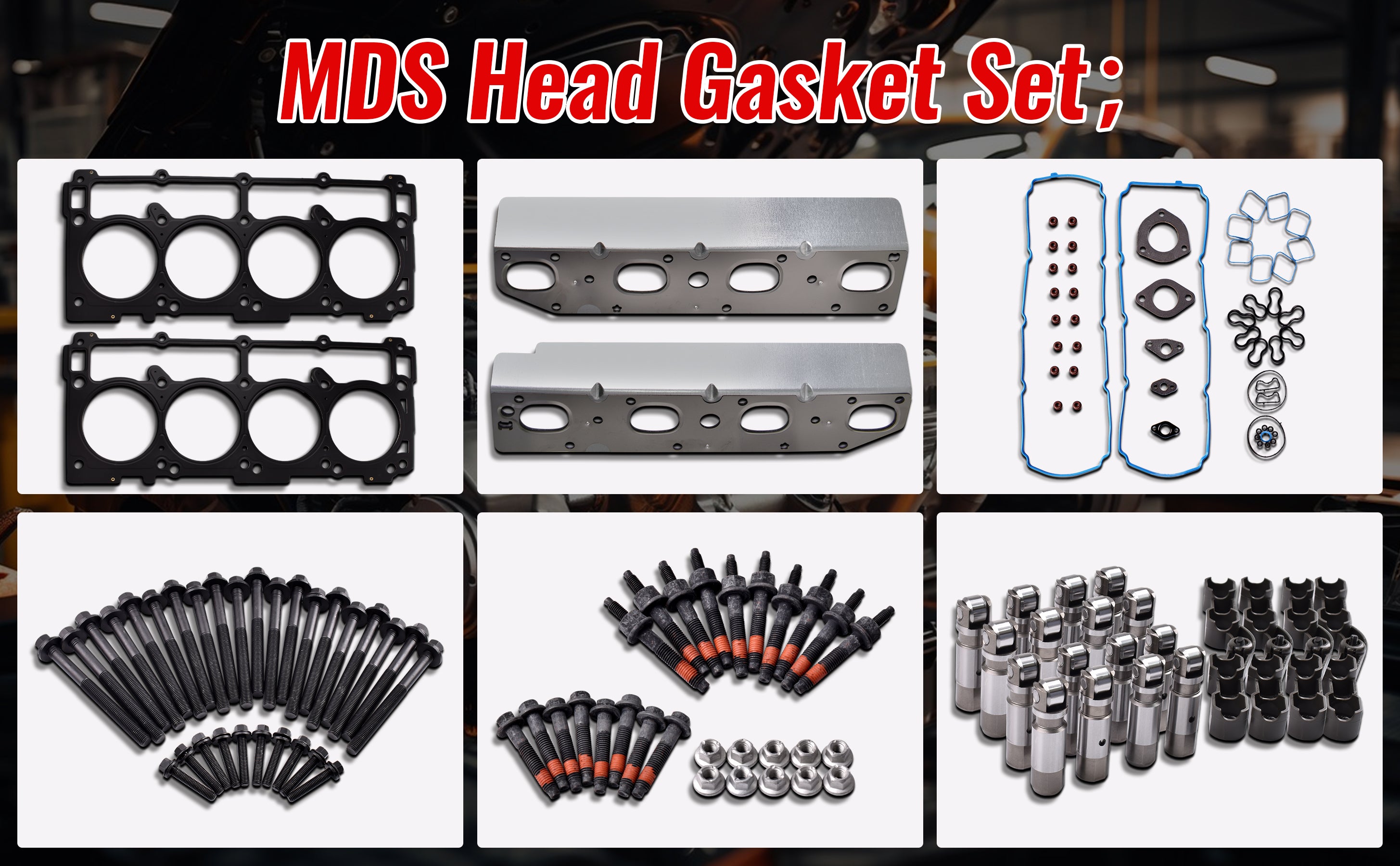 2009-2016 Dodge/Jeep 5.7L HEMI VVT Engine Cylinder Head Gasket & MDS Lifter Kit 技术细节 1