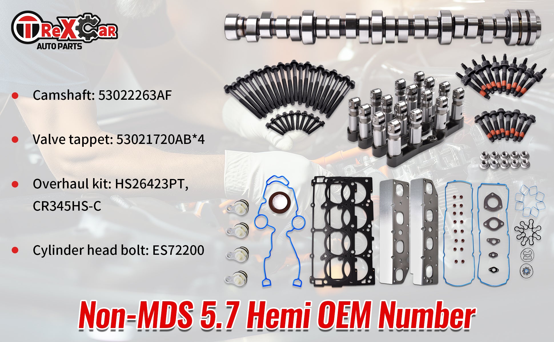 2009-2020 Ram 1500 5.7L HEMI V8 MDS Delete Kit: Camshaft, Non-MDS Lifters & Water Plugs 技术细节 3