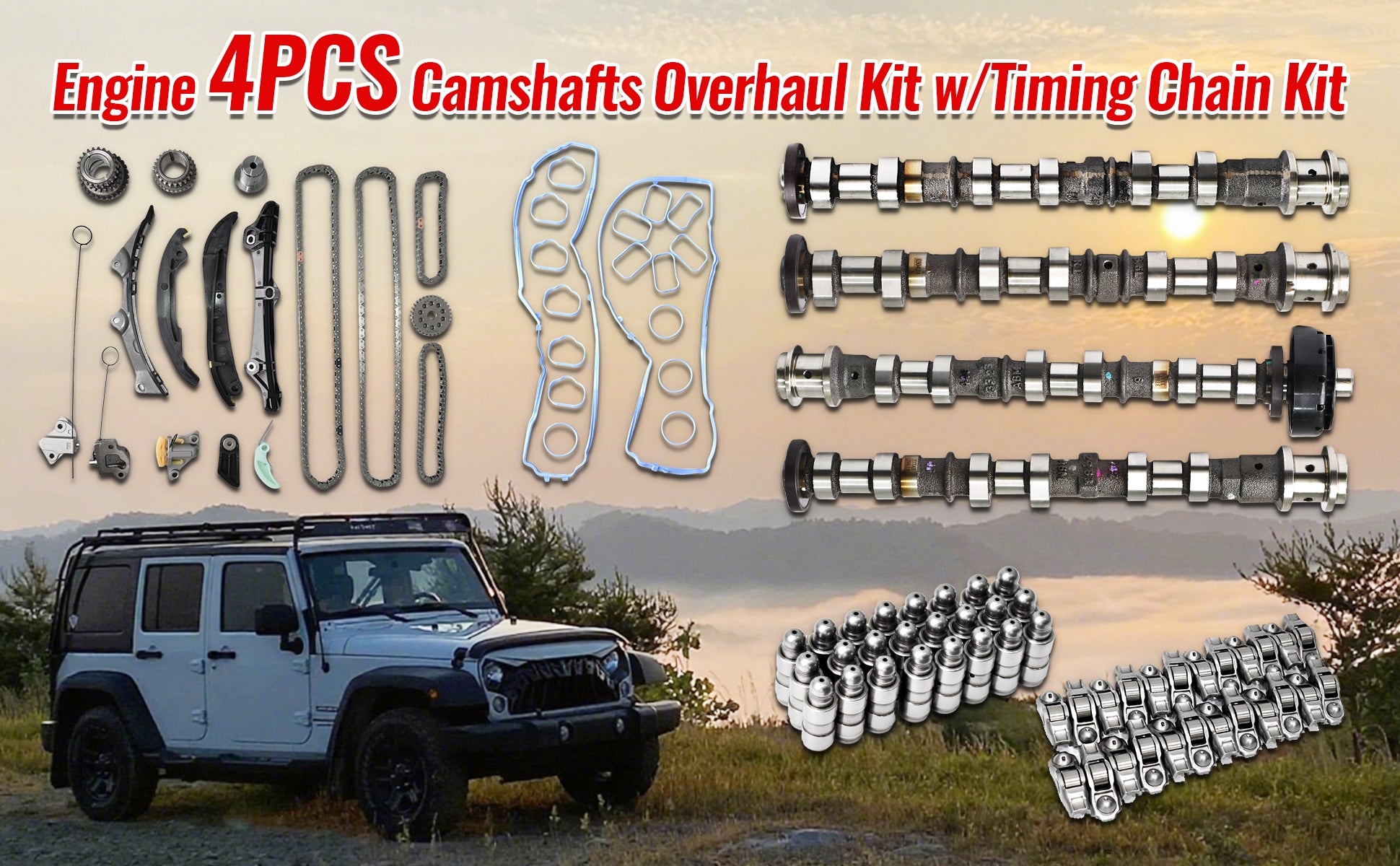 2011-2016 Dodge/Jeep 3.6L Pentastar V6 Ultimate Rebuild Kit: 4x Cams, Valvetrain & Timing Chain 技术细节 3