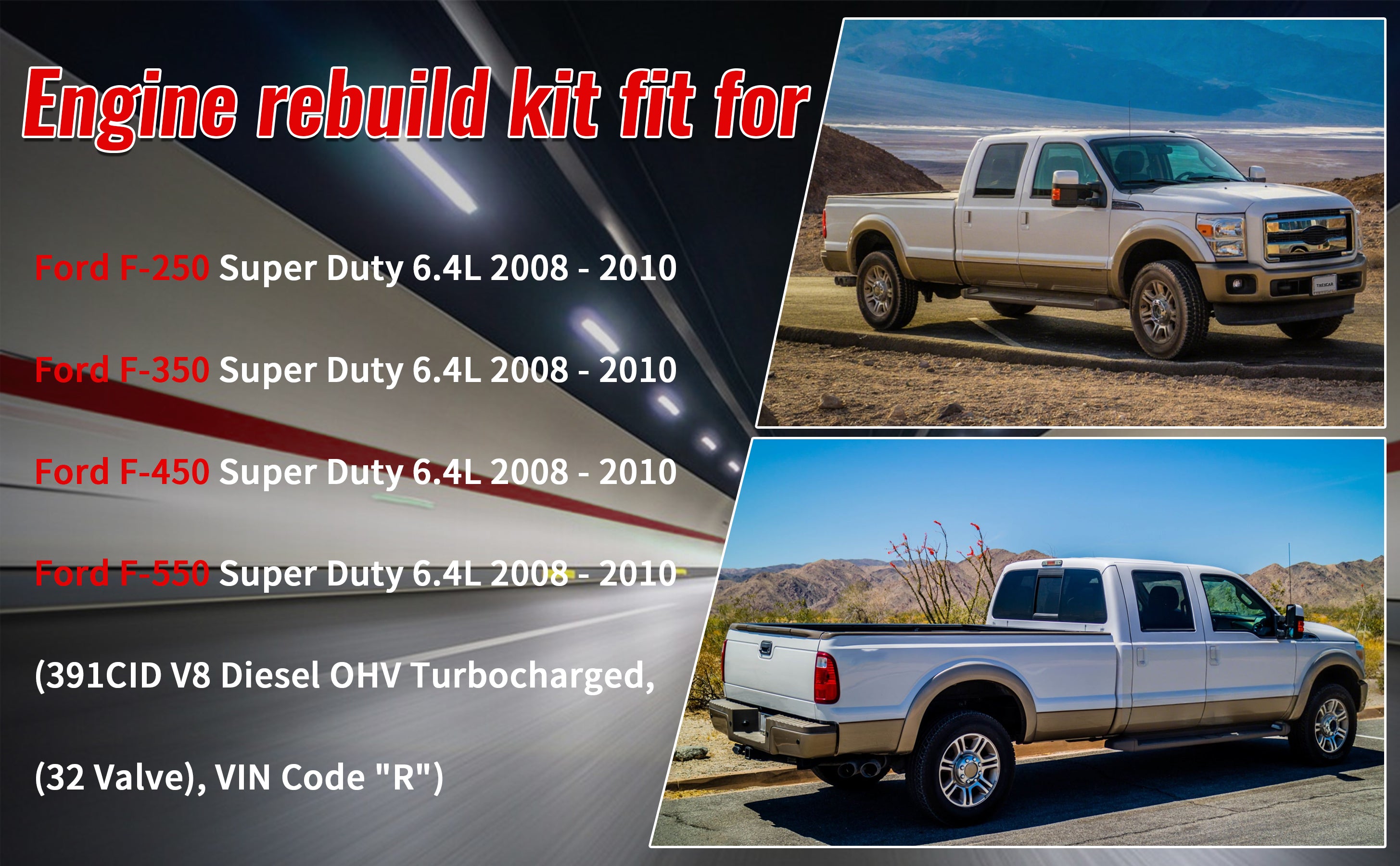 2008-2010 Ford F-250 6.4L Powerstroke Diesel Complete Top-End Rebuild Kit: Cam, Lifters & Head Gaskets 技术细节 3