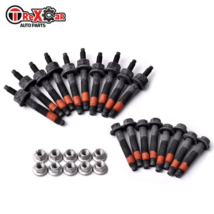 TREXCAR QMTZKIT-004 exhaust manifold bolts studs and nuts hardware kit for Dodge/Jeep 5.7L HEMI VVT.