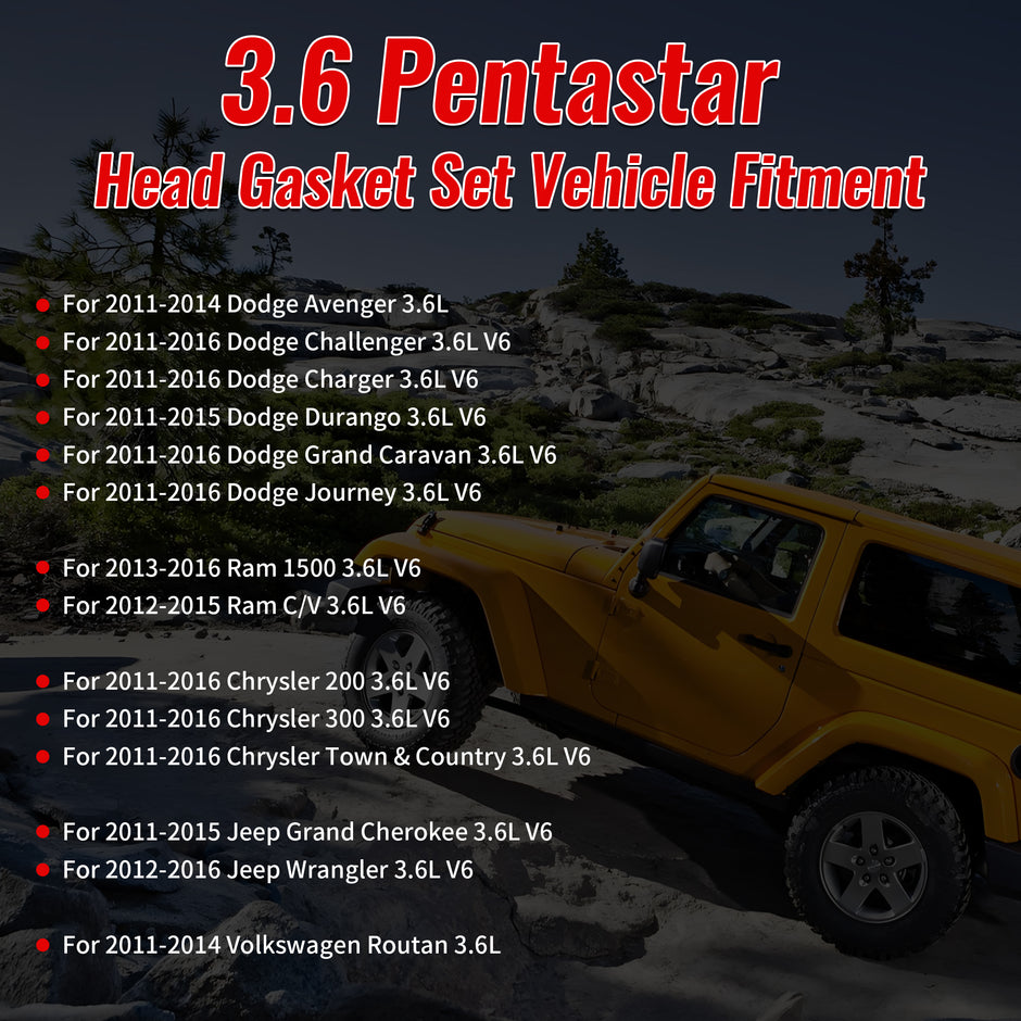 TREXCAR DXBKIT-018 3.6L Pentastar V6 Head Gasket Set Package List and Includes Breakdown