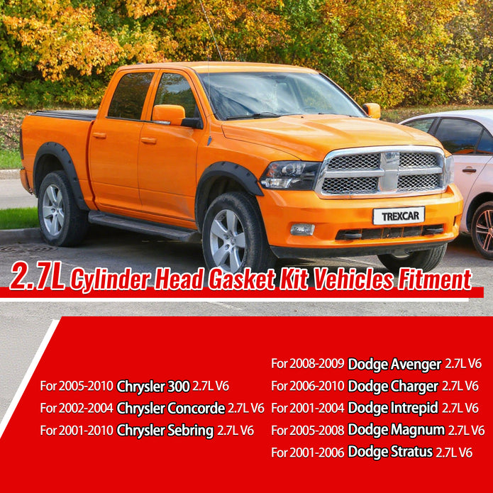 Vehicle Fitment List for TREXCAR DXBKIT-020 Head Gasket Kit - Dodge Charger Chrysler 300 2.7L V6