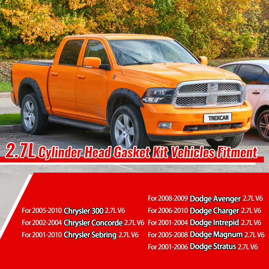 Vehicle Fitment List for TREXCAR DXBKIT-020 Head Gasket Kit - Dodge Charger Chrysler 300 2.7L V6