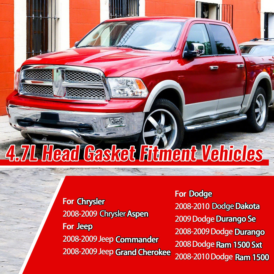 Vehicle Fitment List for TREXCAR DXBKIT-022 Head Gasket Kit - Dodge Ram Jeep 4.7L