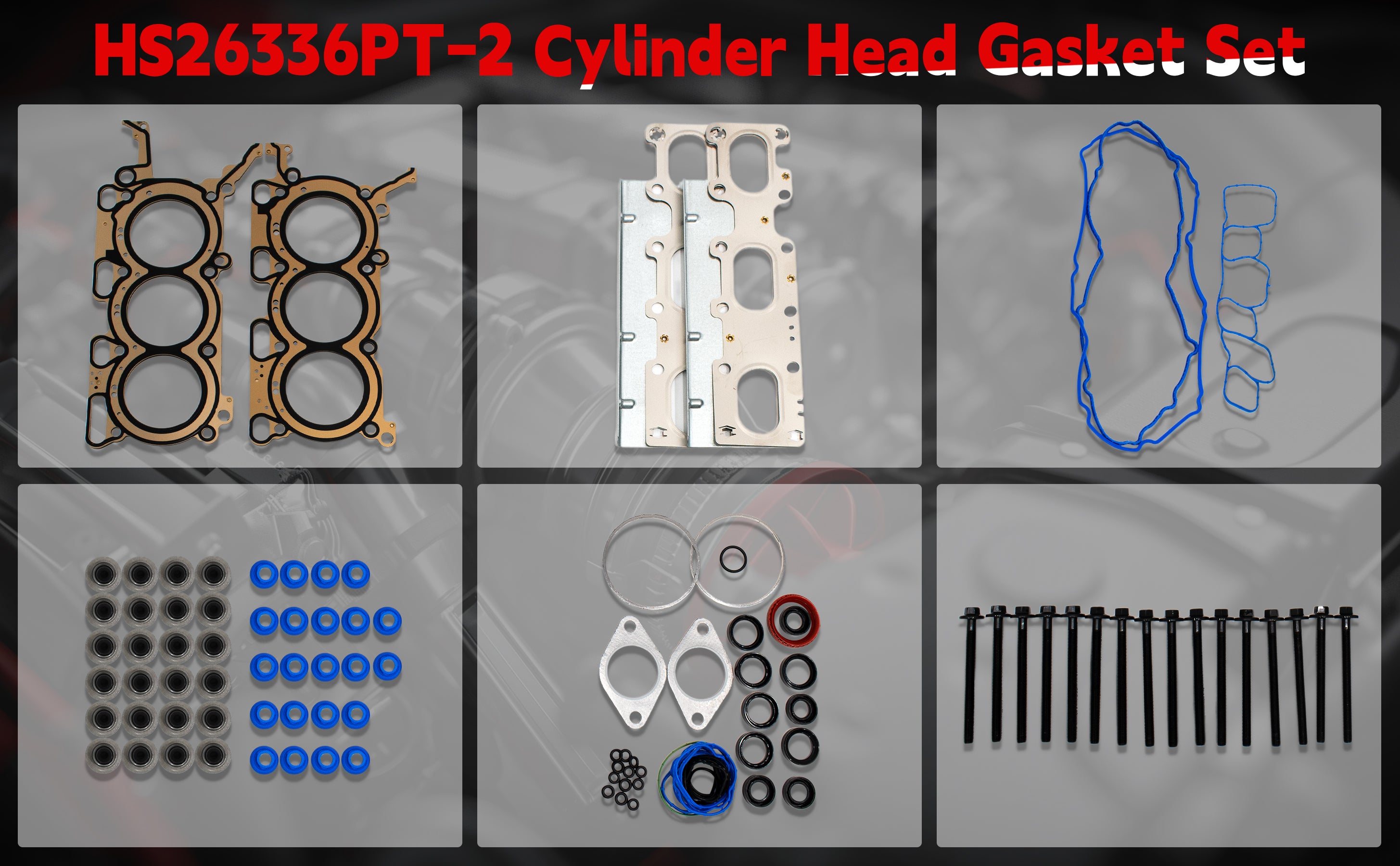 2011-2019 Ford 3.5L V6 DOHC MLS Head Gasket Set with Head Bolts 技术细节 2