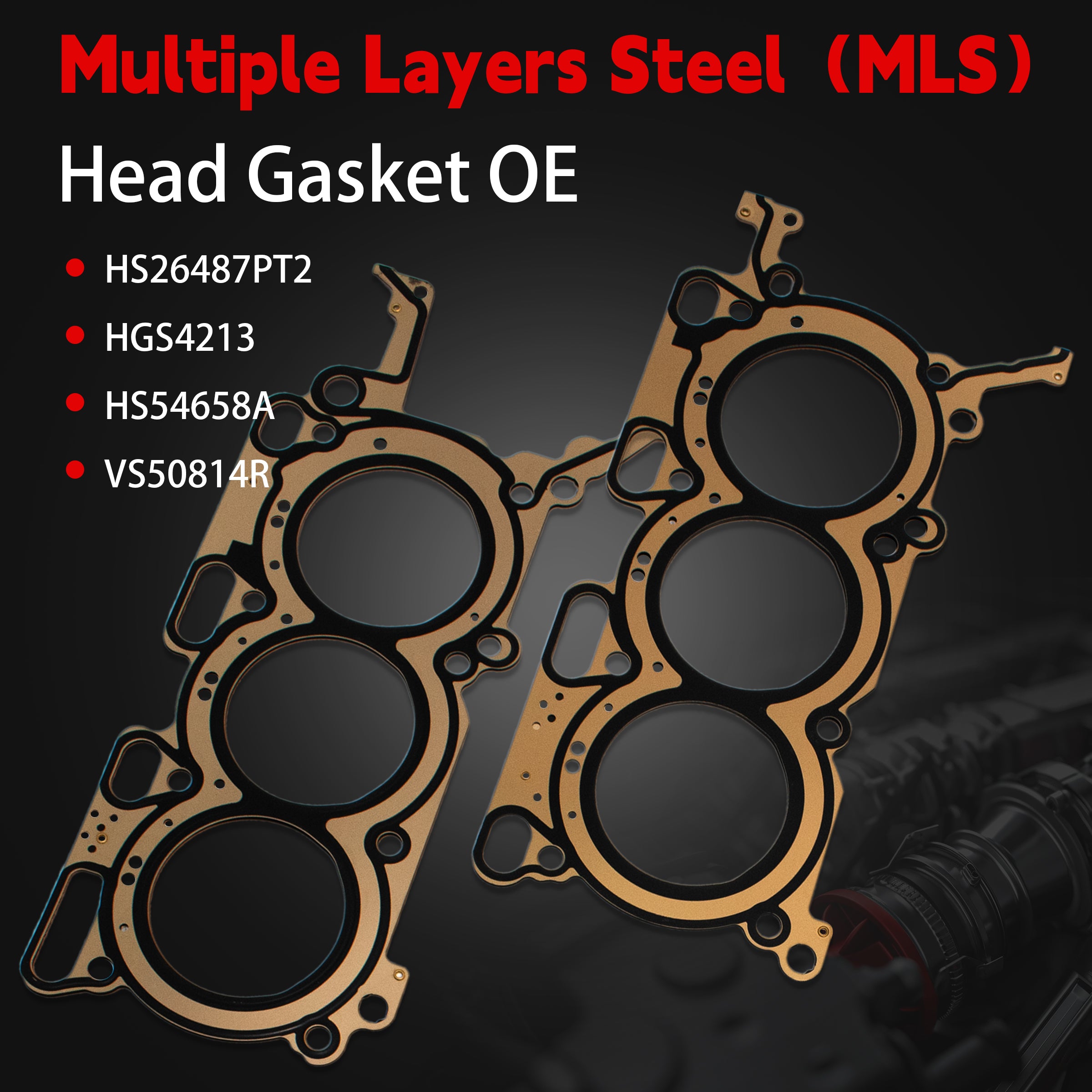 TREXCAR DXBKIT-027 MLS Head Gasket Replaces Fel-Pro HS26487PT2 for Ford 3.5L V6