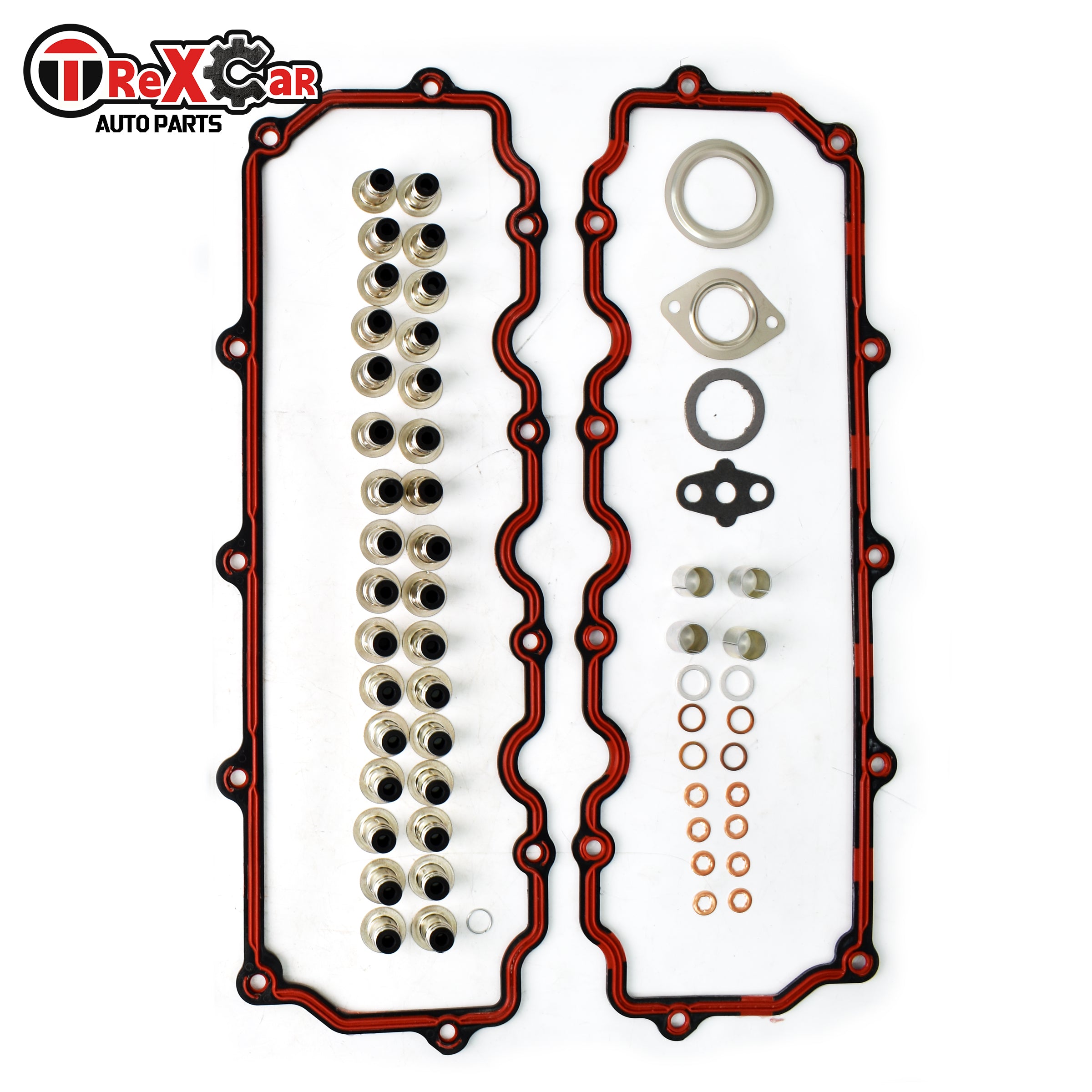 TREXCAR DXBKIT-033 Rocker Box Gaskets and Valve Stem Seals Set for Ford 6.0L Powerstroke