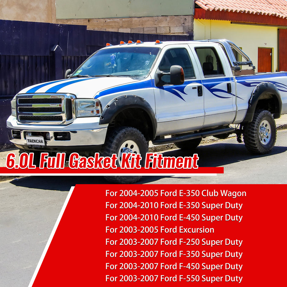 Vehicle Fitment List for TREXCAR DXBKIT-033 Full Gasket Set - Ford F-250 F-350 Super Duty 6.0L