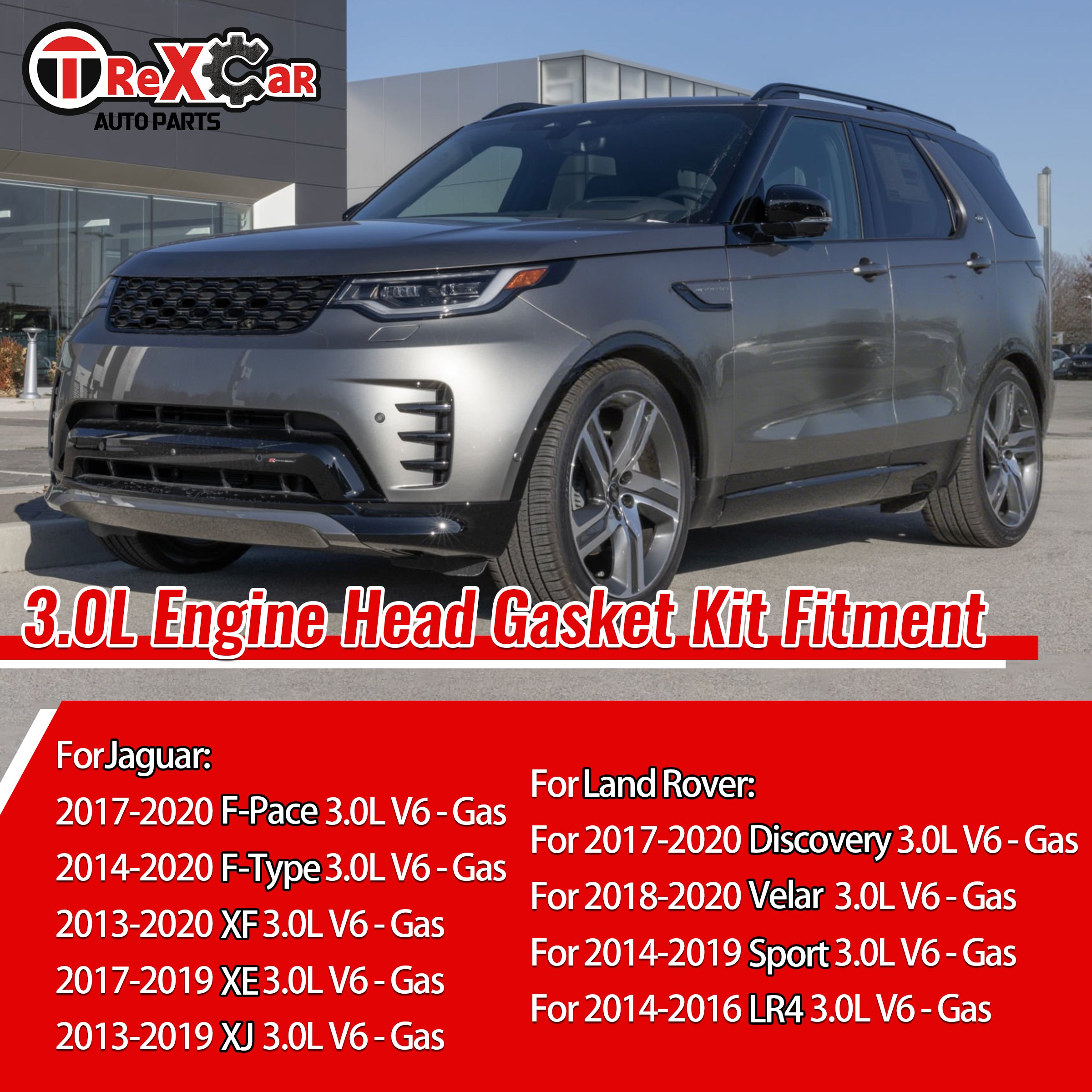 TREXCAR DXBKIT-043 3.0L V6 Engine Head Gasket Kit Application Models for Land Rover