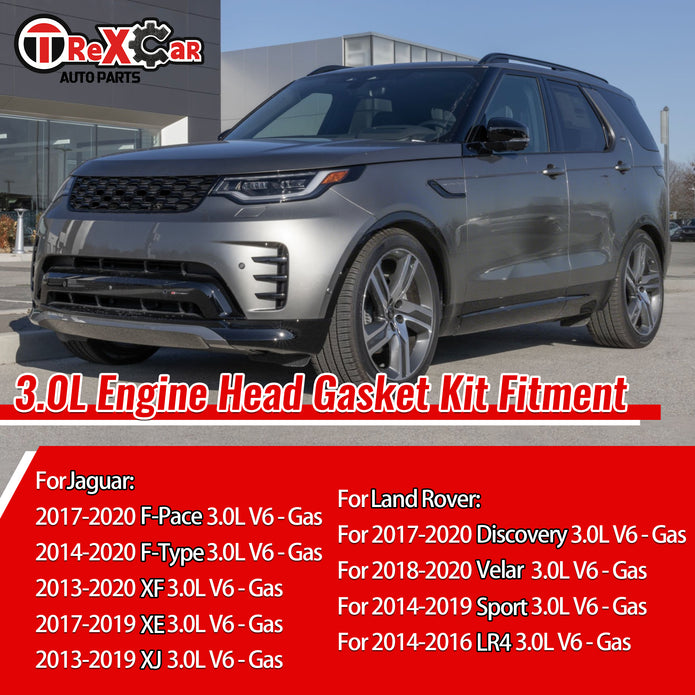 TREXCAR DXBKIT-043 3.0L V6 Engine Head Gasket Kit Application Models for Land Rover