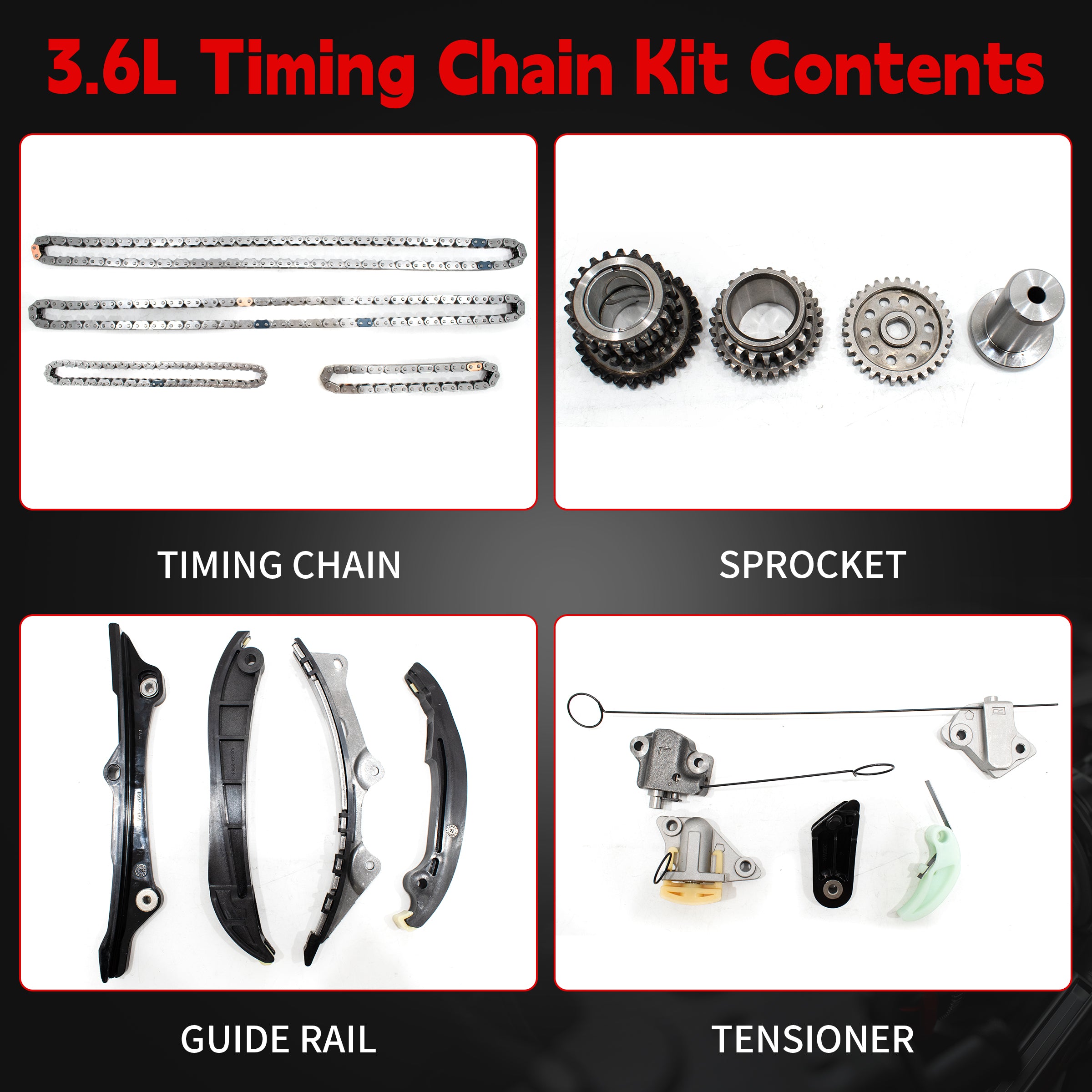 TREXCAR LT001 Standard Engine Timing Chain Kit  Content