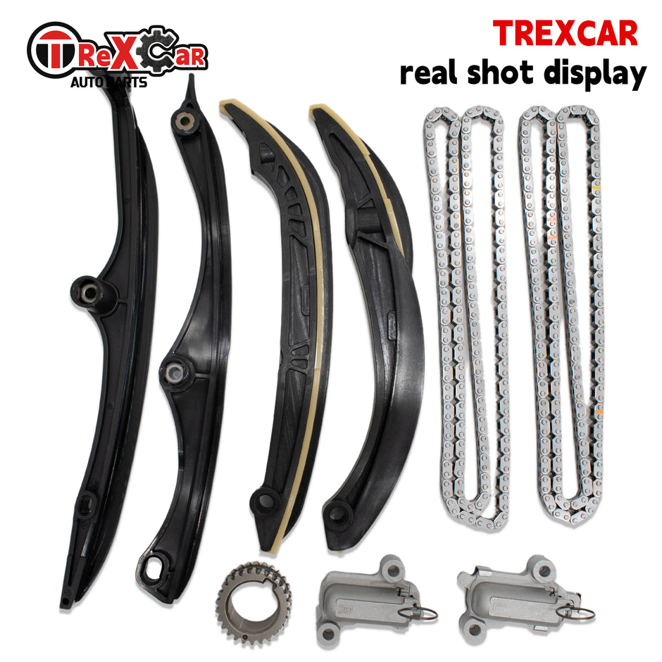 Real Shot Display of TREXCAR LT-018 Ford 3.5L V6 Timing Chain Kit Components