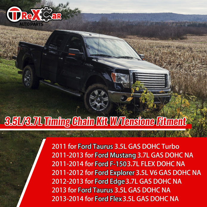 Vehicle Fitment List for TREXCAR LT-020 Timing Chain Kit - Ford F-150 Mustang Edge Explorer 3.5L 3.7L
