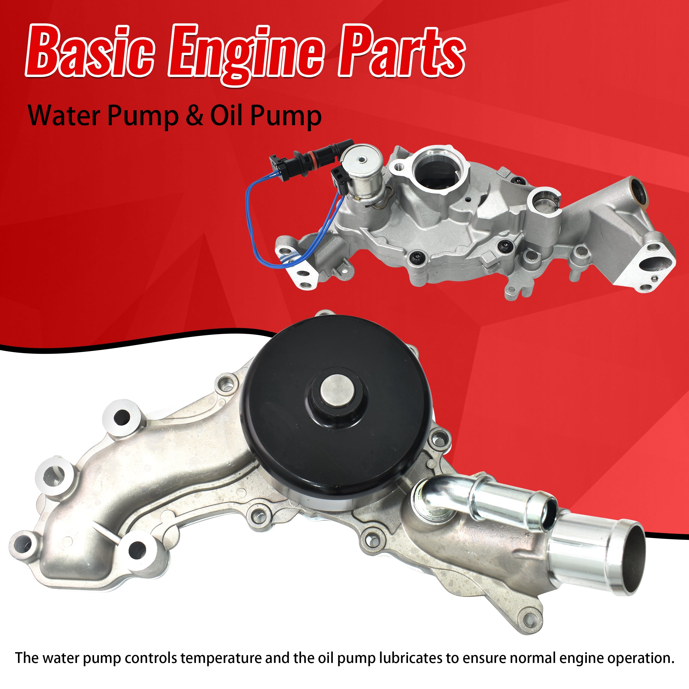 TREXCAR LTKIT-001 3.6L Pentastar V6 Replacement Water Pump and Engine Oil Pump Assembly
