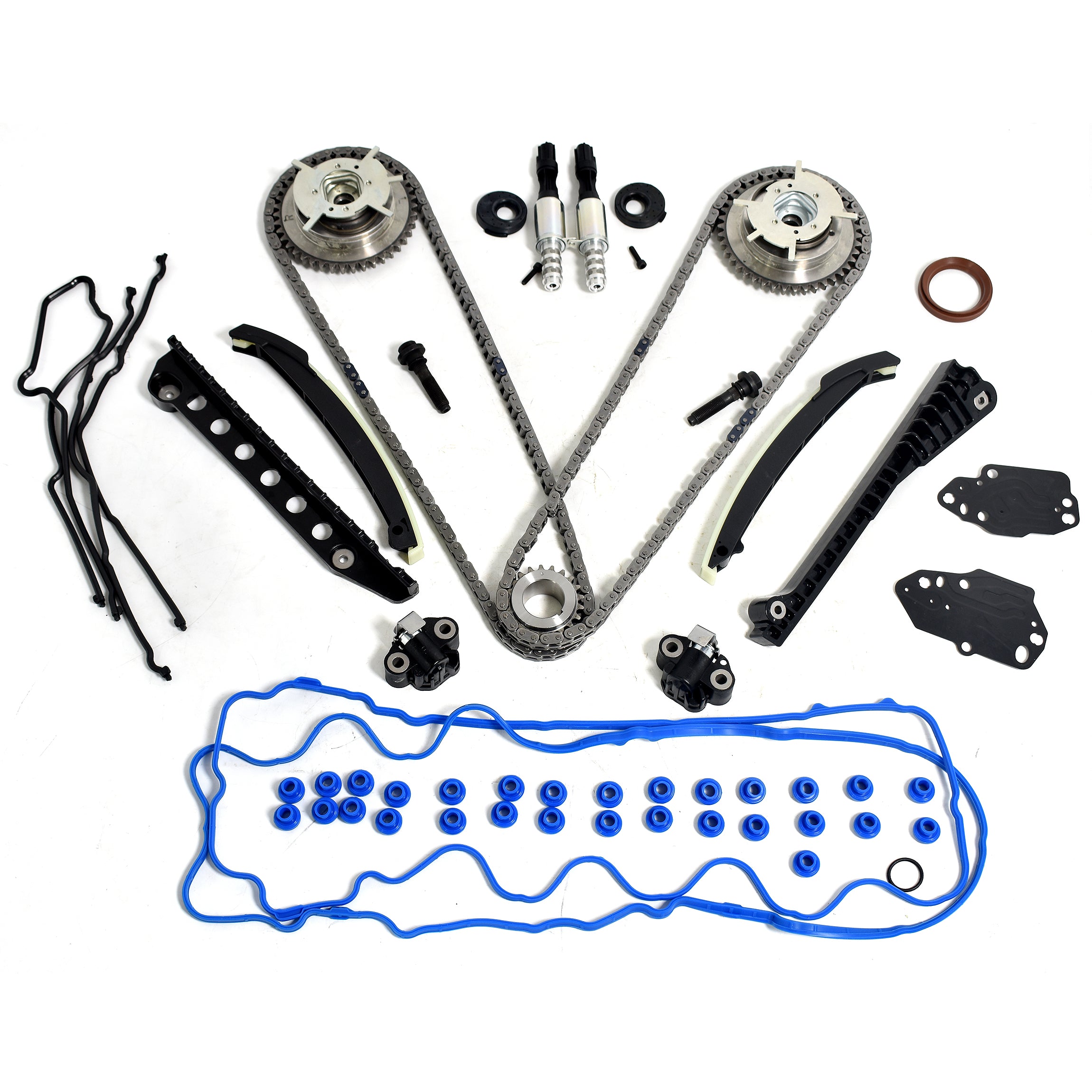 TREXCAR LTKIT-017 Ford 5.4L 3V Timing Components - Includes Cam Phasers, VVT Solenoids and Chains