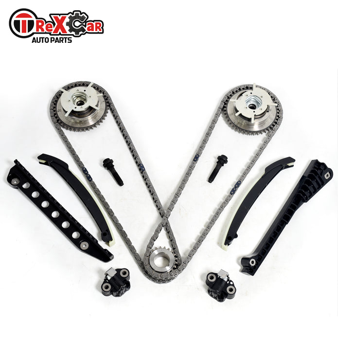 TREXCAR LTKIT-017 Ford 5.4L 3V Timing Chain Kit with Cam Phasers and Tensioners - Fixes Engine Rattle