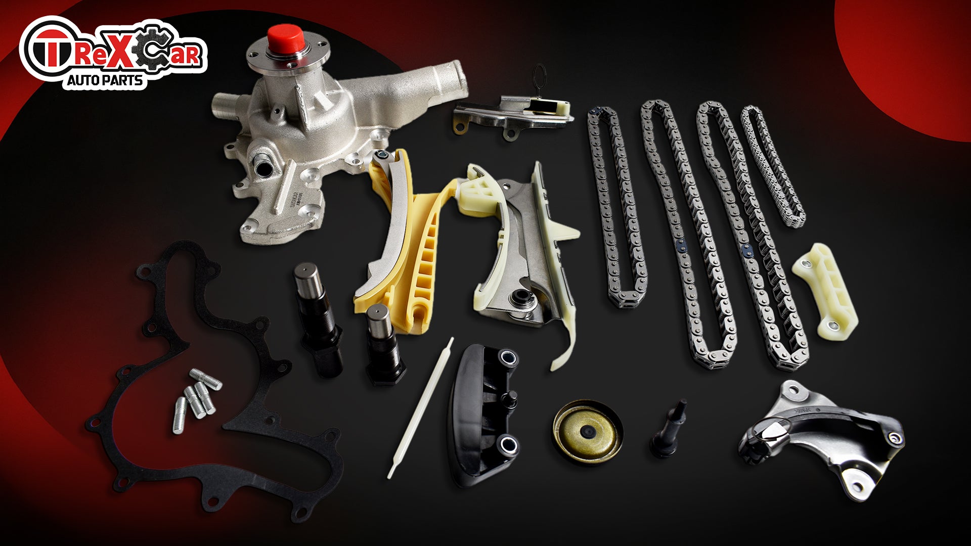 1997-2009 Ford/Mazda 4.0L SOHC V6 Complete Timing Chain Kit w/ Water Pump 技术细节 1
