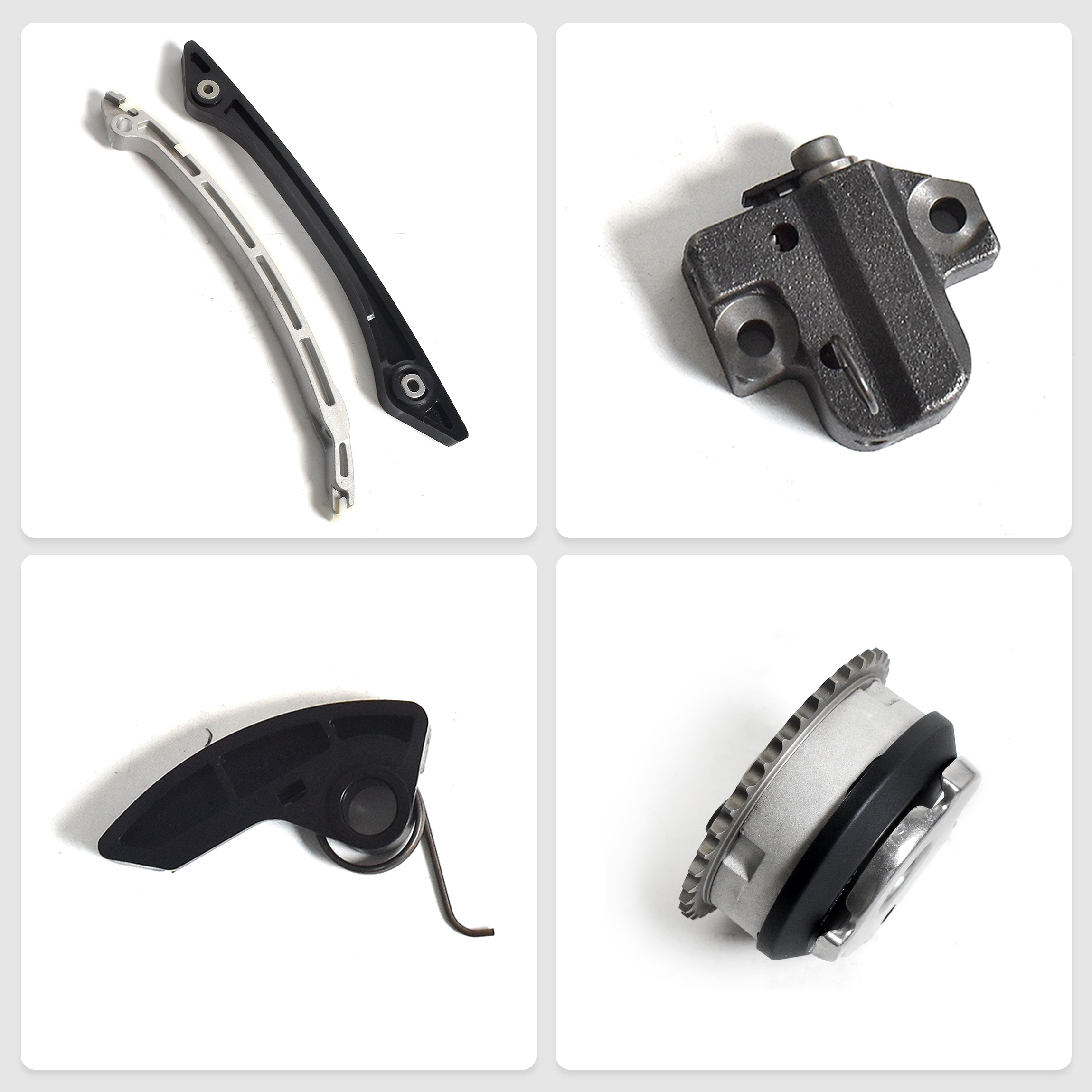 Land Rover 2.0L Complete Timing Chain Kit: Timing Chain Guide Hydraulic Tensioner & Tensioner Arm With Spring