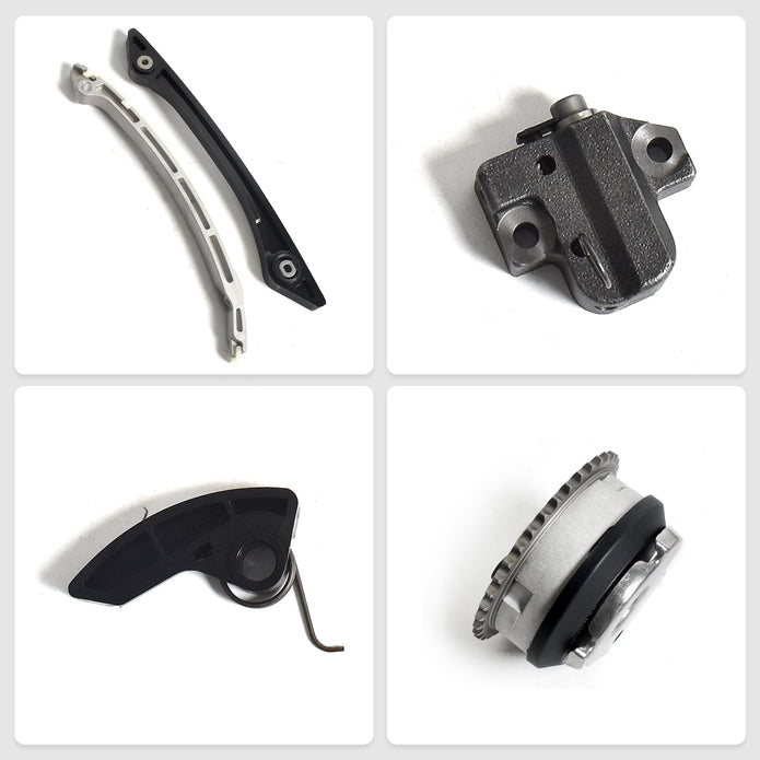 Land Rover 2.0L Complete Timing Chain Kit: Timing Chain Guide Hydraulic Tensioner & Tensioner Arm With Spring