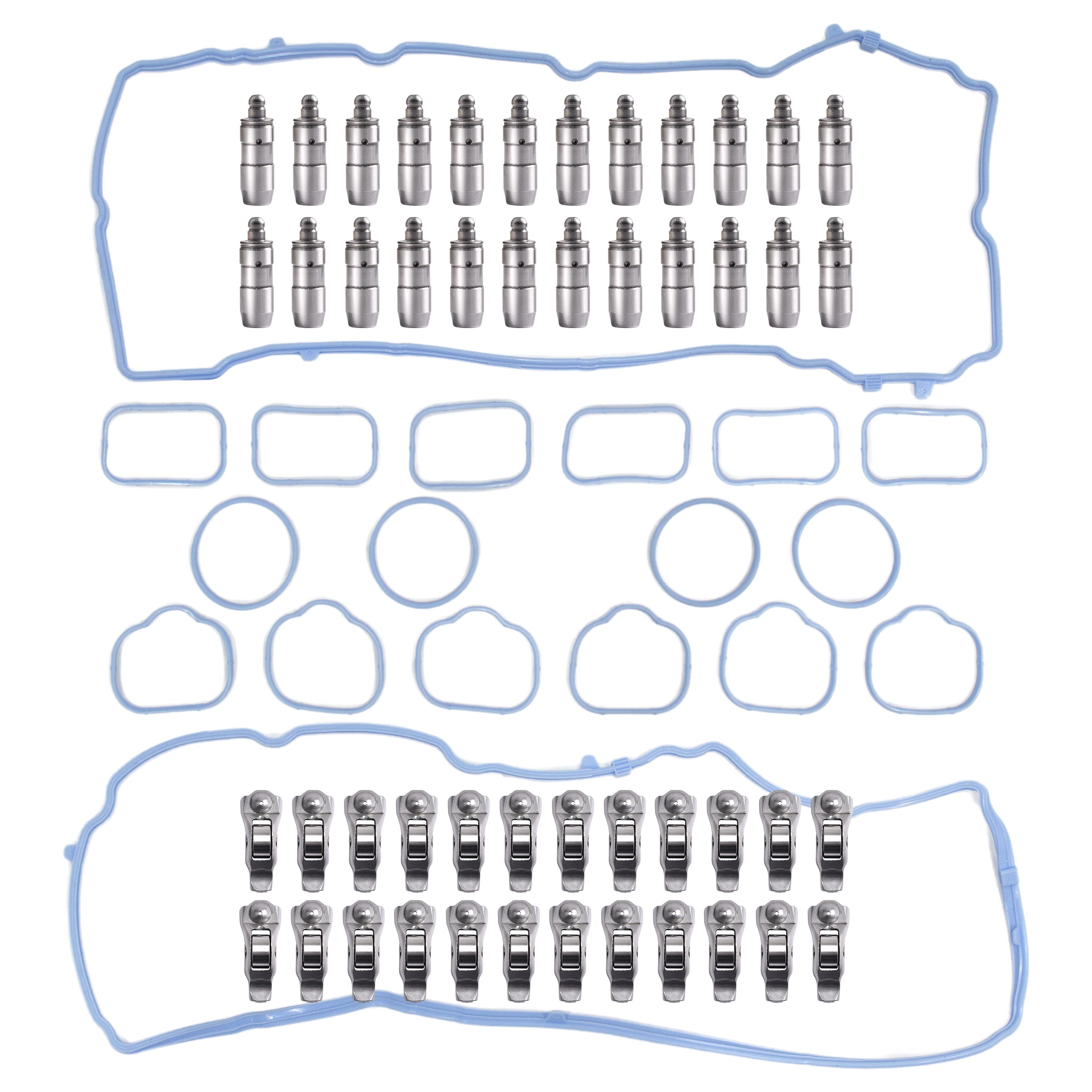 TREXCAR QMTZ-032 3.6L Pentastar V6 Valvetrain Essential Repair Kit with Rocker Arms Lifters and Valve Cover Gaskets