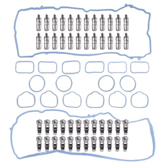 TREXCAR QMTZ-032 3.6L Pentastar V6 Valvetrain Essential Repair Kit with Rocker Arms Lifters and Valve Cover Gaskets