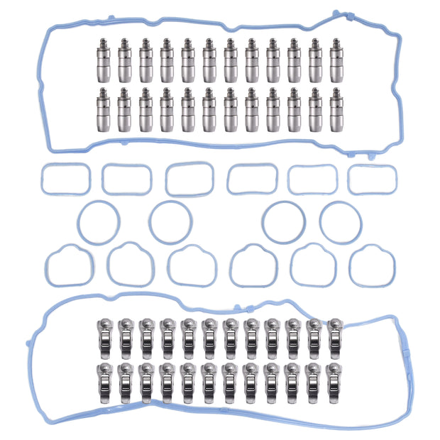 TREXCAR QMTZ-032 3.6L Pentastar V6 Valvetrain Essential Repair Kit with Rocker Arms Lifters and Valve Cover Gaskets