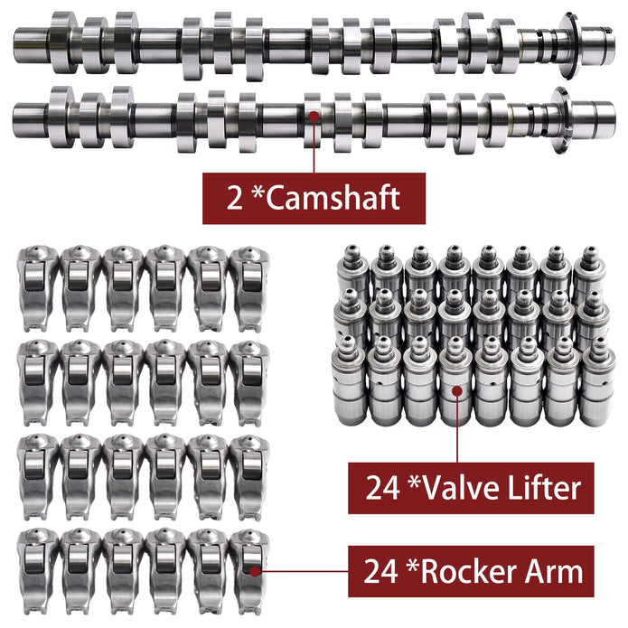 TREXCAR TLZKIT-039 Ford 5.4L 4.6L 3V Engine Set Includes 2 Camshafts 24 Rocker Arms and 24 Lifters