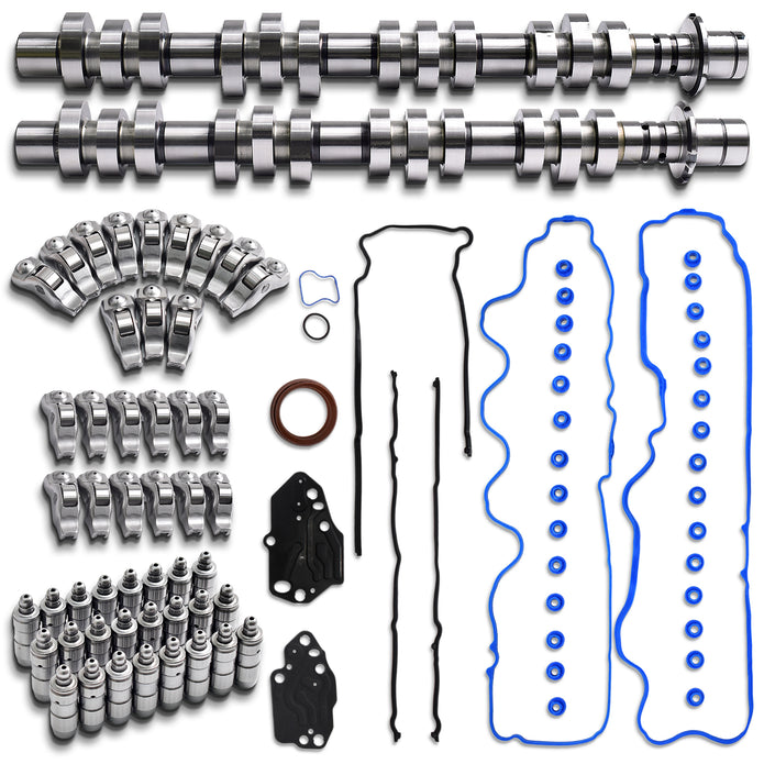 TREXCAR TLZKIT-039 Ford 4.6L 5.4L 3V Complete Valvetrain Rebuild Kit with Camshafts and Valve Cover Gaskets