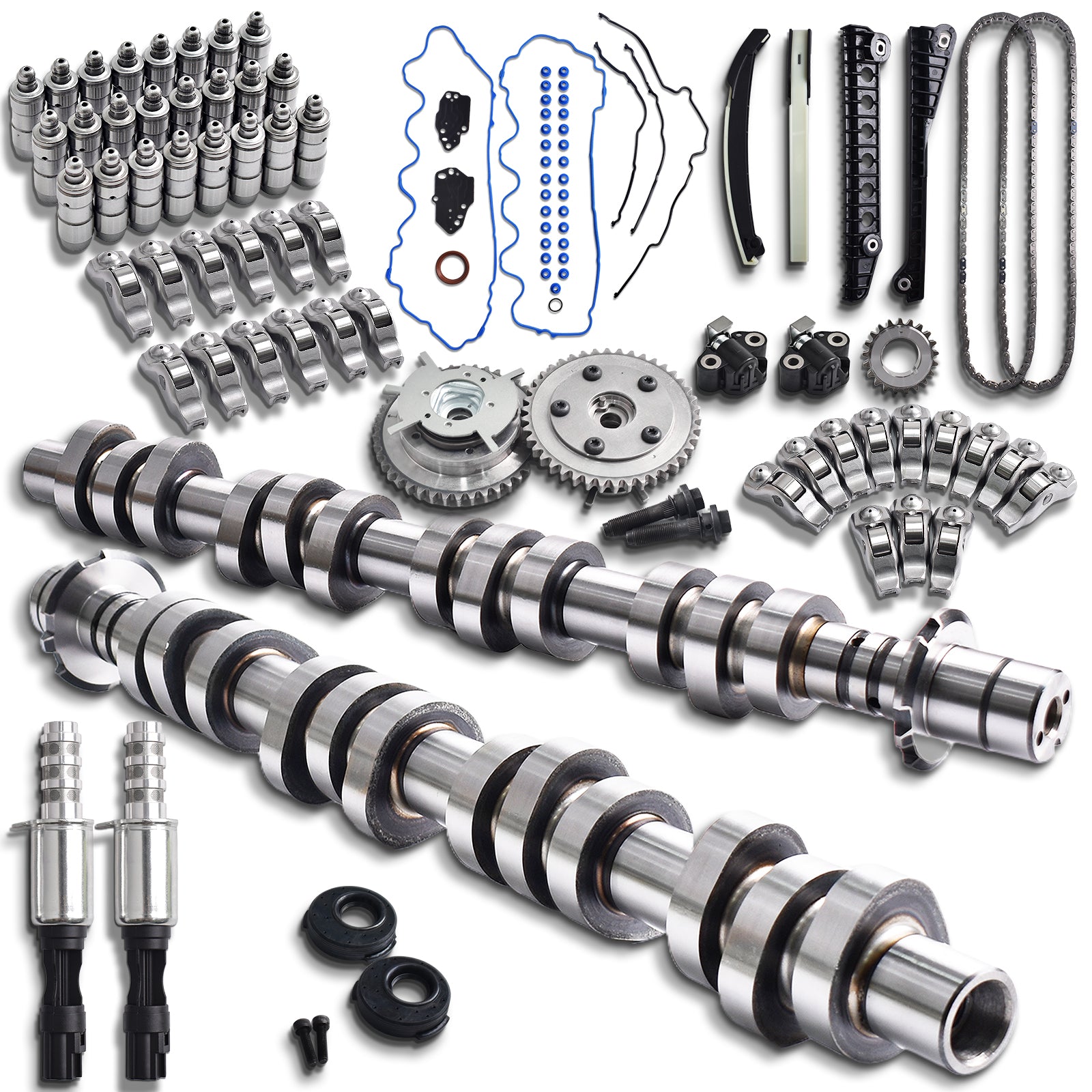 TREXCAR TLZKIT-040 Ford 5.4L 3-Valve Ultimate Rebuild Kit with Camshafts VVT Timing Set and Valvetrain