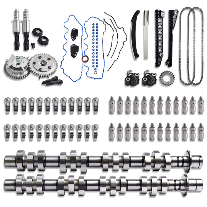TREXCAR TLZKIT-040 Ford 5.4L 3-Valve Ultimate Rebuild Kit with Camshafts VVT Timing Set and Valvetrain