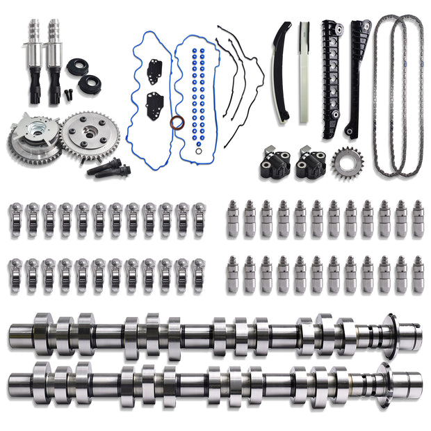 TREXCAR TLZKIT-040 Ford 5.4L 3-Valve Ultimate Rebuild Kit with Camshafts VVT Timing Set and Valvetrain