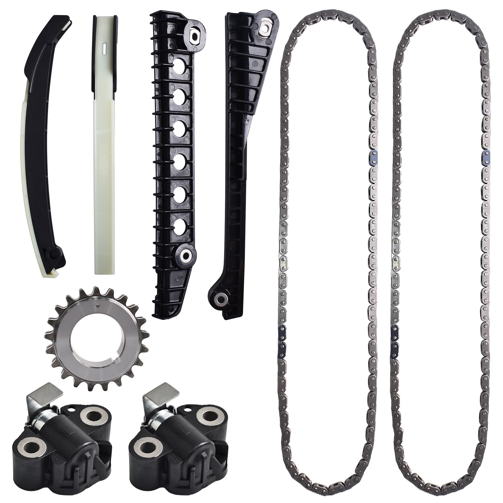 TREXCAR TLZKIT-040 Ford 5.4L 3V Timing Chain Kit with Primary Chains Guides and Heavy Duty Tensioners
