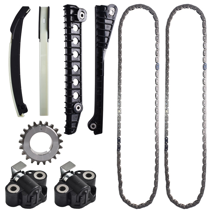 TREXCAR TLZKIT-040 Ford 5.4L 3V Timing Chain Kit with Primary Chains Guides and Heavy Duty Tensioners