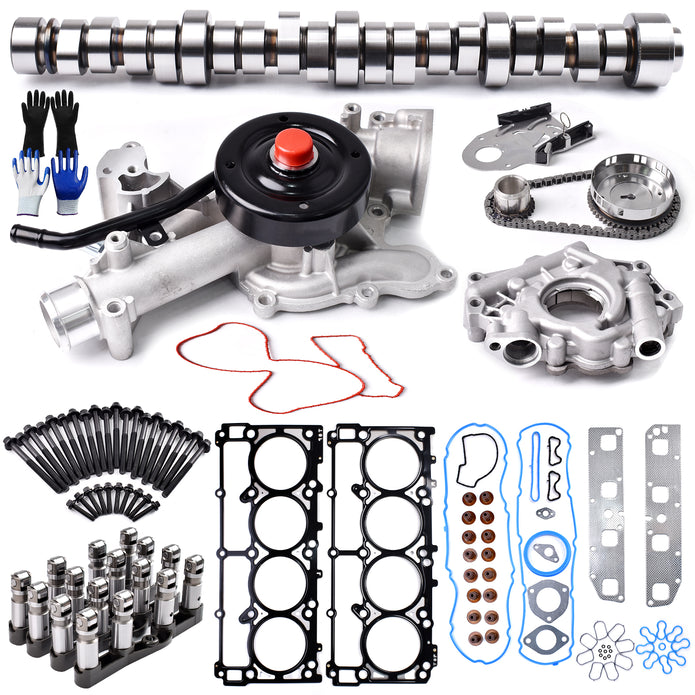TREXCAR TLZKIT-042 Complete 2003-2008 5.7L HEMI V8 MDS Engine Rebuild Kit with Camshaft Lifters and Water Pump