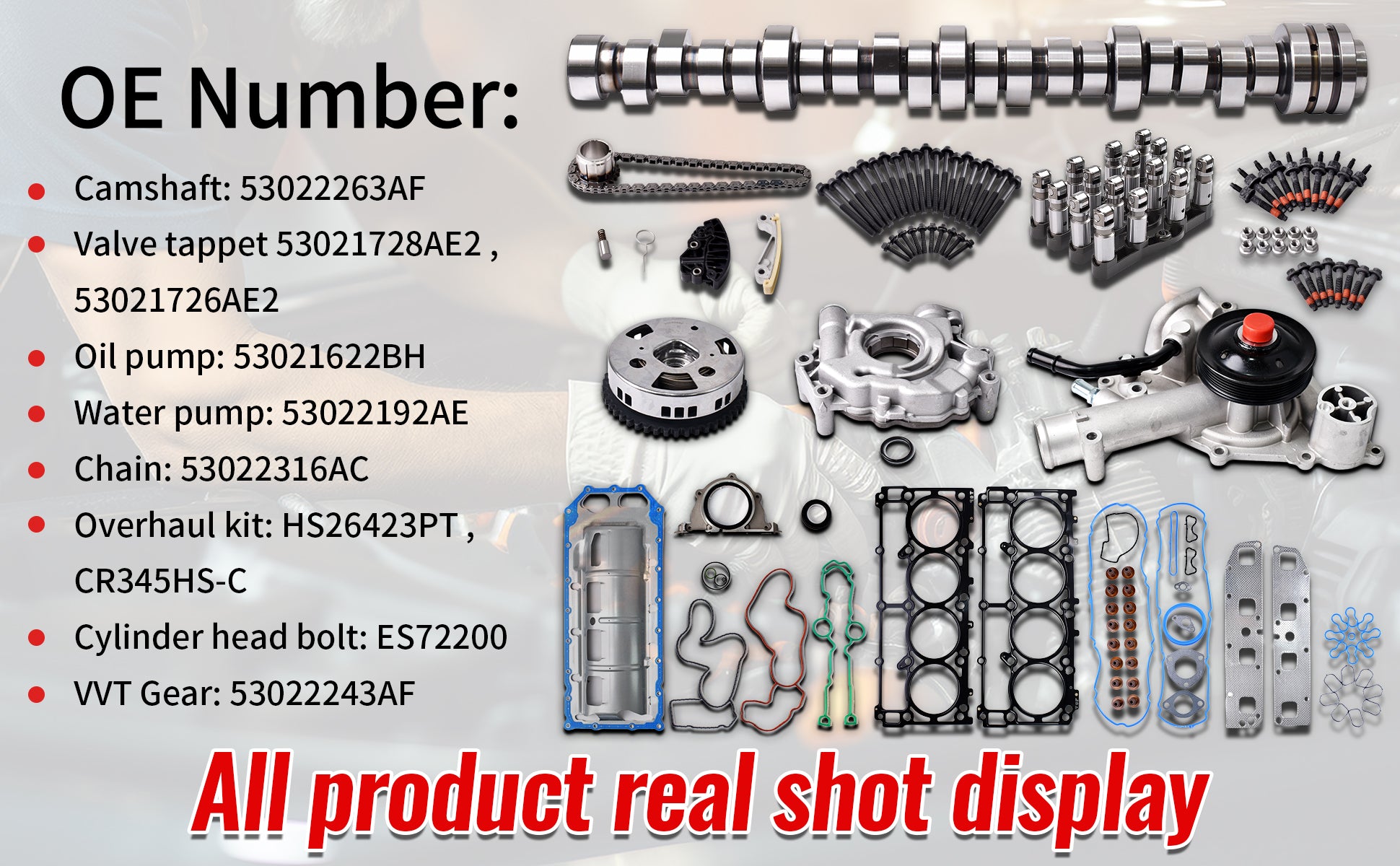 2009-2018 Ram 1500 5.7L HEMI V8 Complete Master Kit: MDS Cam & Lifters, w/ Water Pump, Oil Pump & VVT Gear 技术细节 3