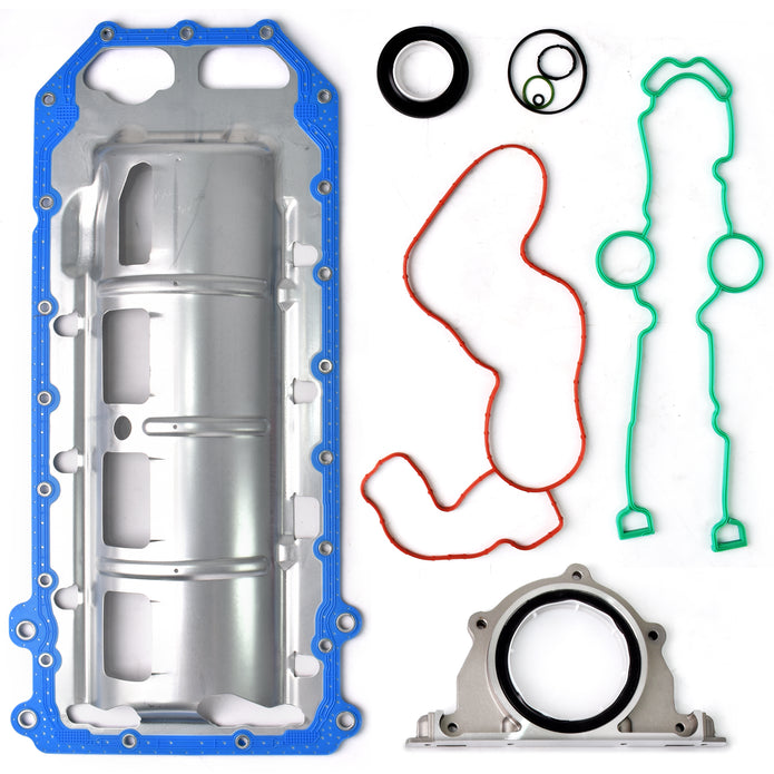 TREXCAR TLZKIT-052 5.7L HEMI V8 Engine Lower Oil Pan Gasket and Rear Main Crankshaft Seal Kit