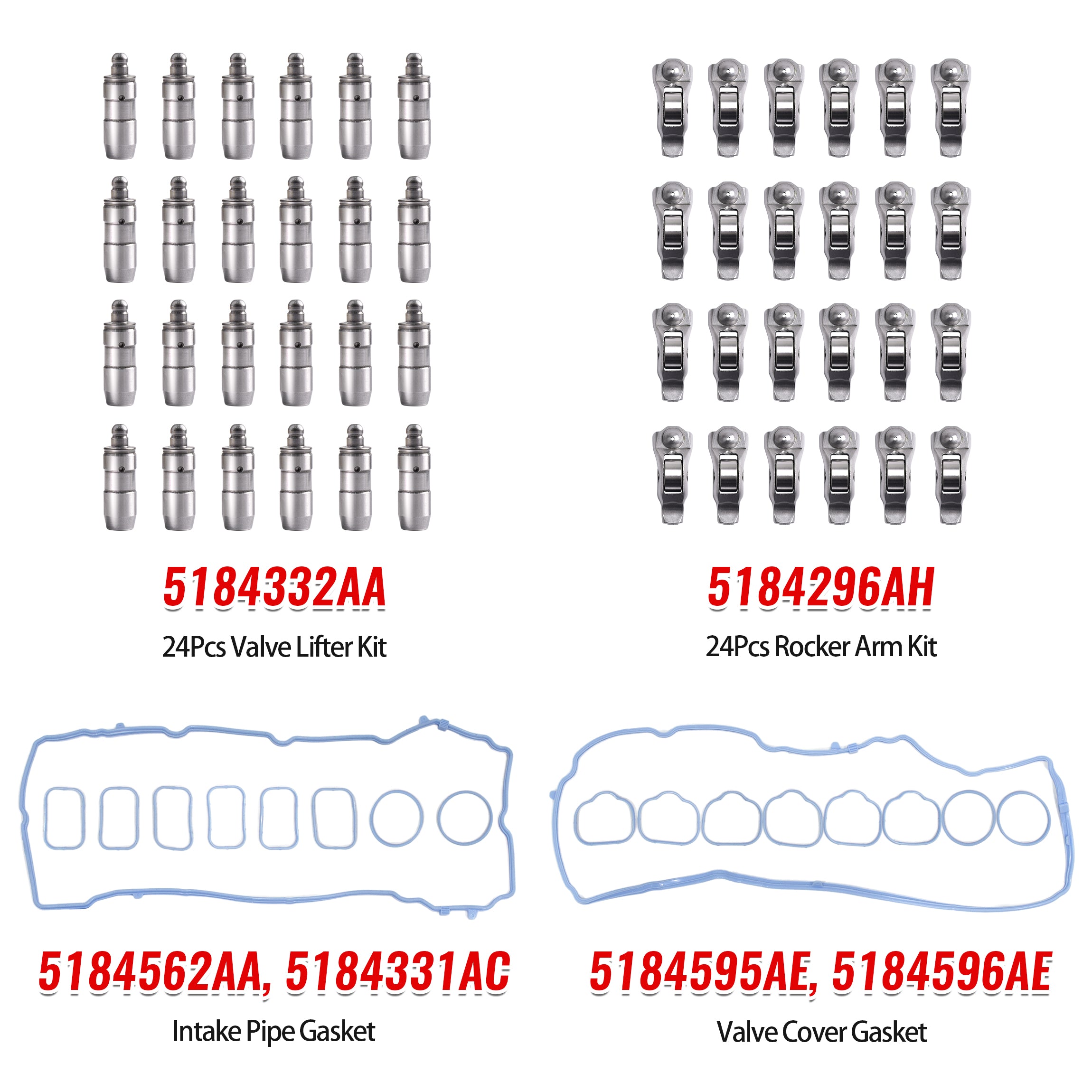 TREXCAR TLZKIT-055 3.6L Pentastar Replaces OE 5184296AH Rocker Arms and 5184332AA Lifters