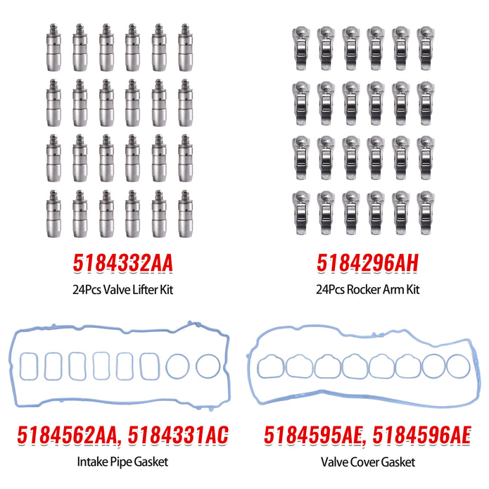 TREXCAR TLZKIT-055 3.6L Pentastar Replaces OE 5184296AH Rocker Arms and 5184332AA Lifters