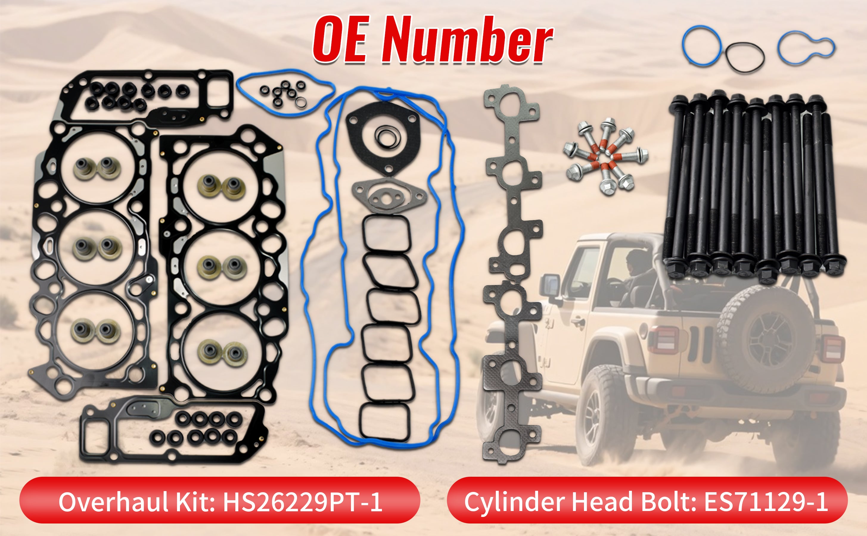 2002-2011 Dodge/Jeep 3.7L PowerTech V6 Complete Top-End Rebuild Kit: Camshafts, Valvetrain & Head Gaskets 技术细节 2