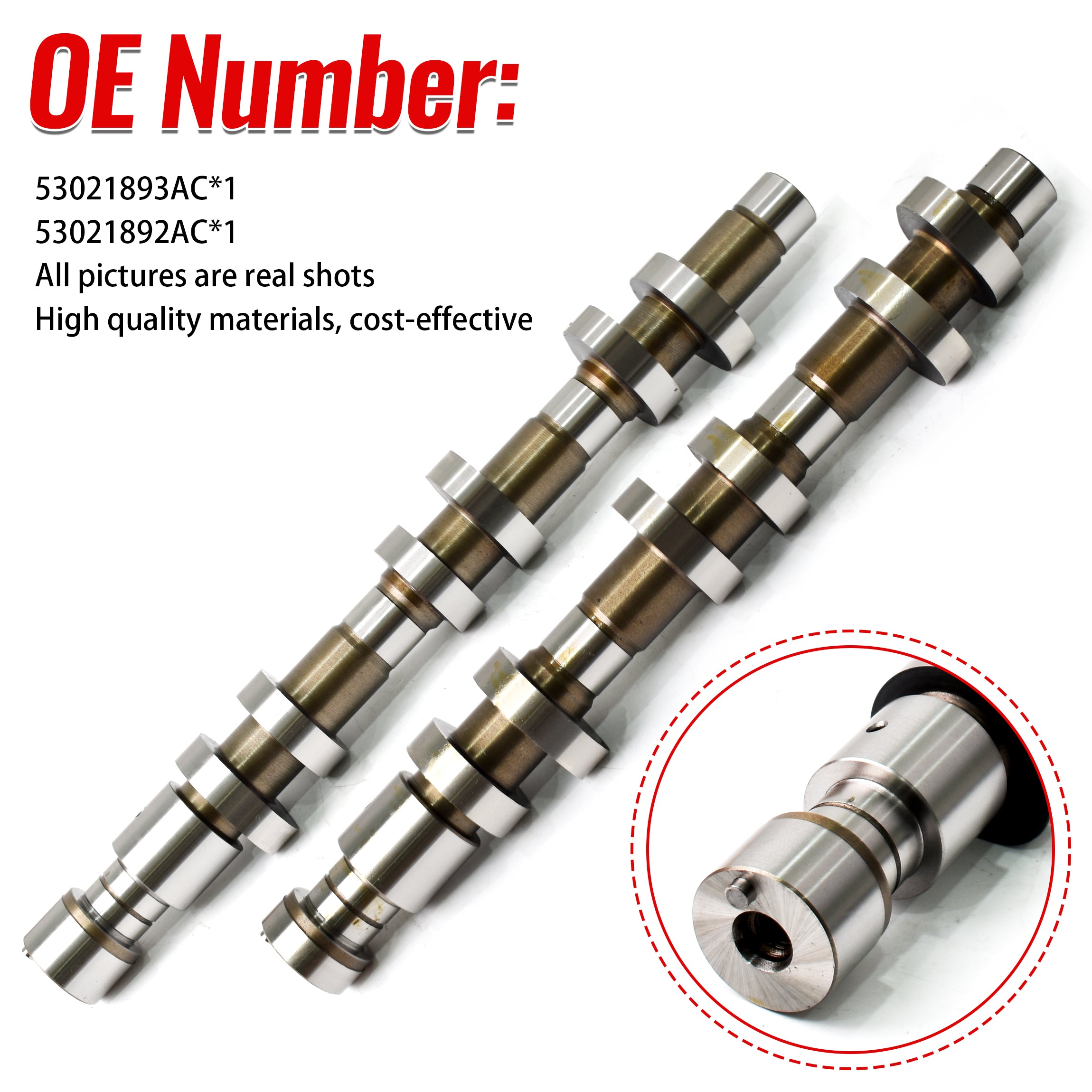 TREXCAR TLZKIT-057 Replacement Left and Right Camshafts for Dodge Jeep 3.7L V6 Engine