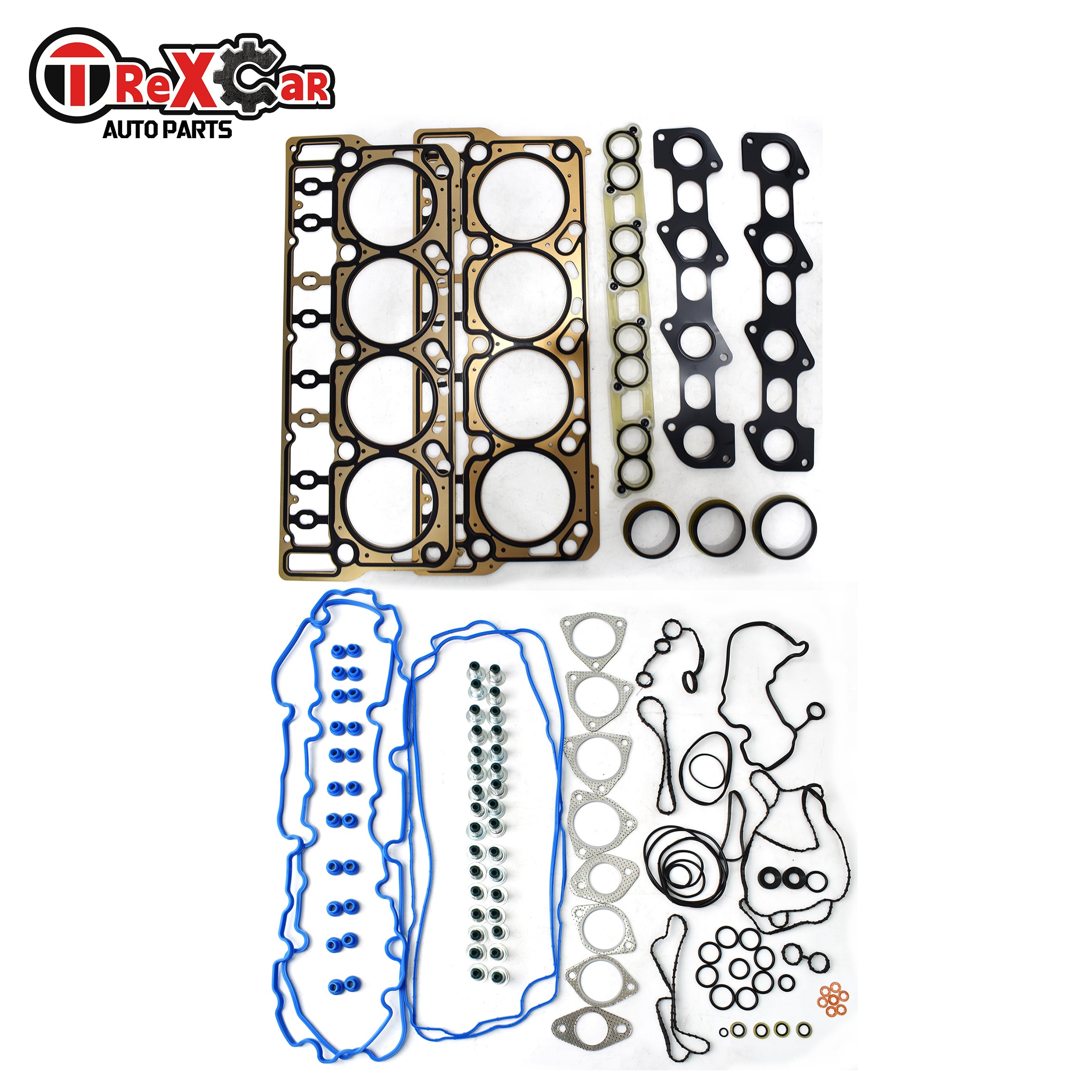 TREXCAR TLZKIT-058 Ford 6.4L Powerstroke Engine Front Cover Gasket and Crankshaft Seals
