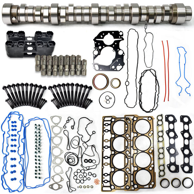 TREXCAR TLZKIT-058 Ford 6.4L Powerstroke Diesel Complete Top-End Rebuild Kit with Camshaft Lifters and Head Bolts