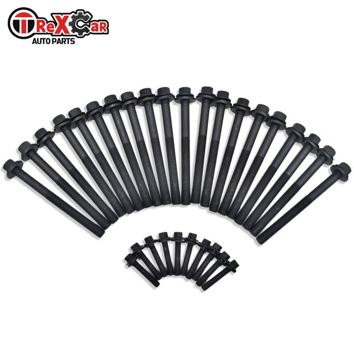 Trexcar TLZKIT-063 set of 30 cylinder head bolts with 20 long bolts and 10 short bolts