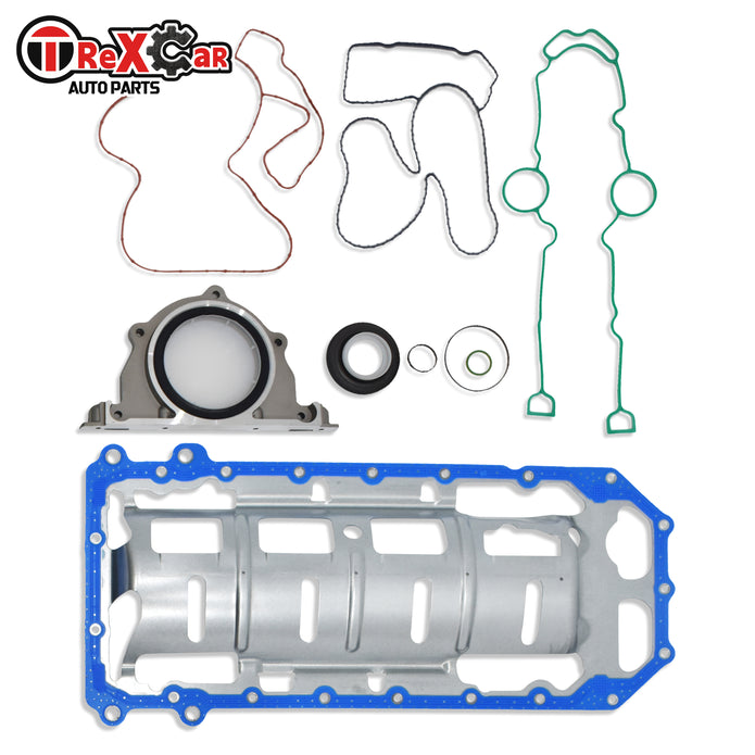 Trexcar TLZKIT-063 oil pan gasket and seal set with rear main seal housing